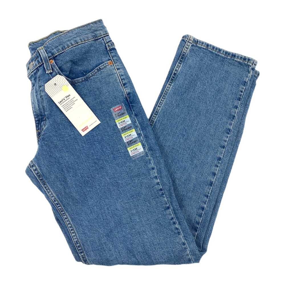 Levi's Blue Flex Stretch Straight Leg Jeans Leg | Mens 31